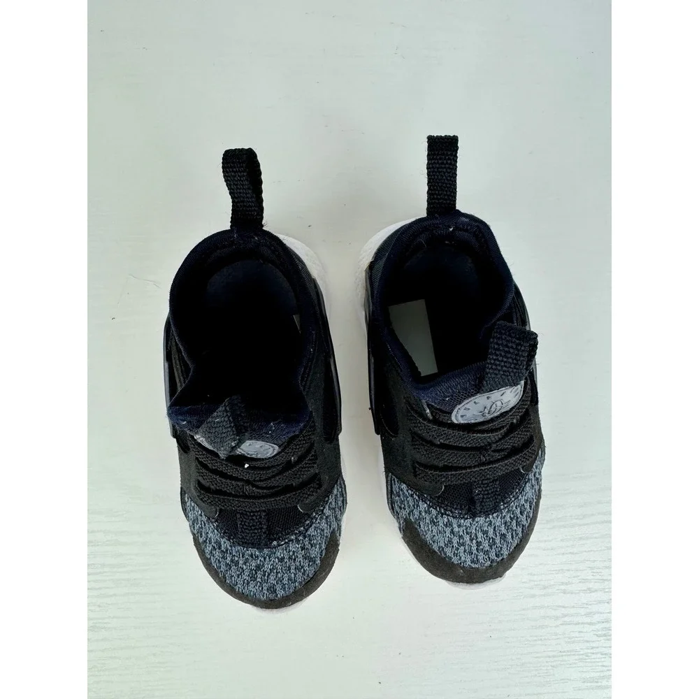 Nike Huarache Run Ultra Black White Toddler Sneakers Boys Girls Size 6C Baby Kid - Picture 6 of 8